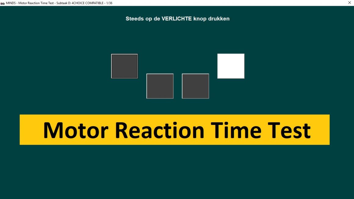 MOTOR Motor Reaction Time Test Testmanager MINDS